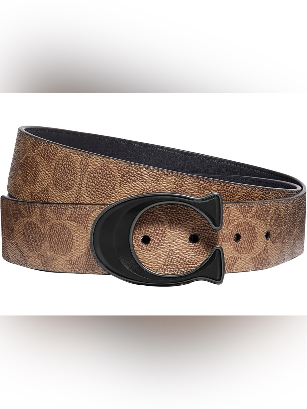 Coach Signature Buckle Cut-To-Size Reversible Belt, 38 MM BNWT